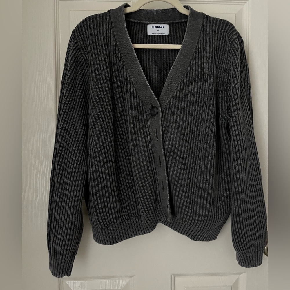 Weathered Charcoal Old Navy cardigan